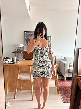 Reformation Tie Shoulder Dress - Size XS